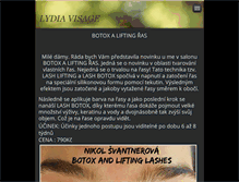 Tablet Screenshot of lydiavisage.cz